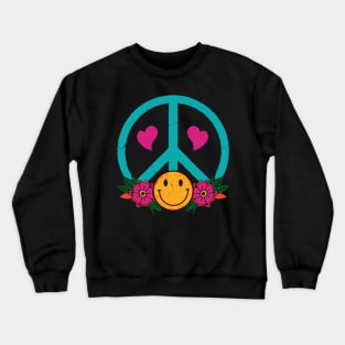 love peace and smile Crewneck Sweatshirt